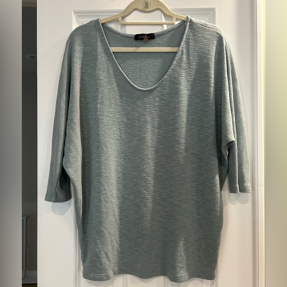 Laila Jayde - Dolman Sweater in Seagram Green (M)